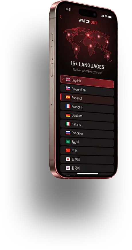 15+ Languages screen