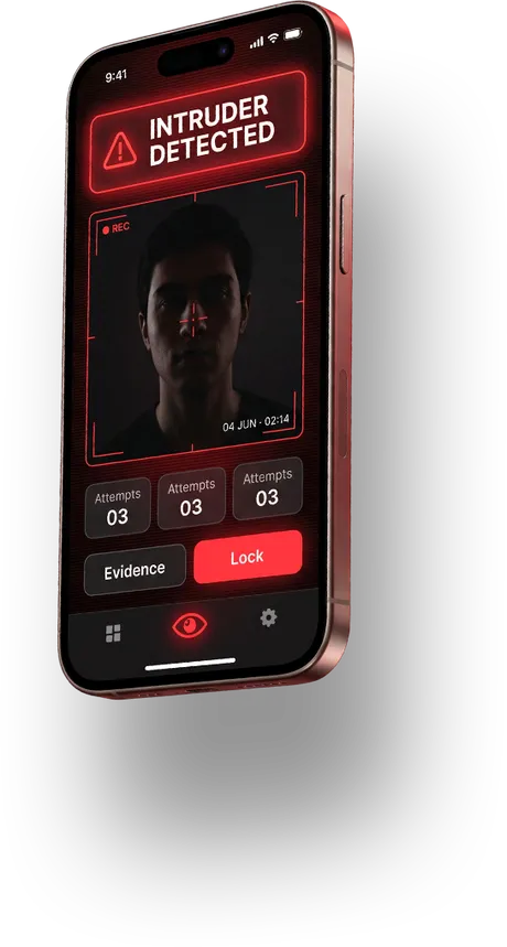Intruder Mode alert screen